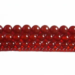 Natural red agate round loose beads for DIY jewelry making in various bead sizes