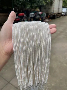 Premium natural white freshwater pearls with high luster for DIY jewelry accessories