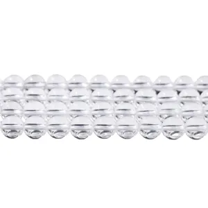 Cuentas de cristal blanco natural transparente para accesorios de joyería DIY.