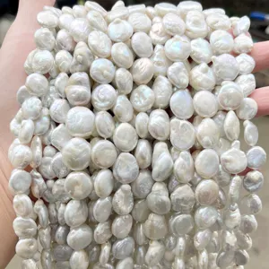 Natural white baroque freshwater pearl beads strands for handmade DIY jewelry making