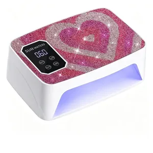 Professional UV LED Nail Lamp Sun Mate 90 Heart Rhinestone Nail Dryer Timer Setting Phototherapy Machine For Manicure Salon