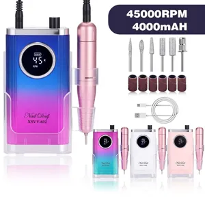 Professional Portable Electric Nail Drill Rechargeable Manicure Machine For Acrylic Gel Polishing Skin Removal Tool