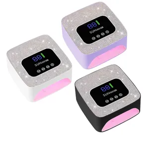 Lampada per Unghie Professionale Cordless UV LED Intarsio in Strass Luce Gel Asciugatura Rapida SUN S50 MAX Asciugatore Unghie Ricaricabile per Salone