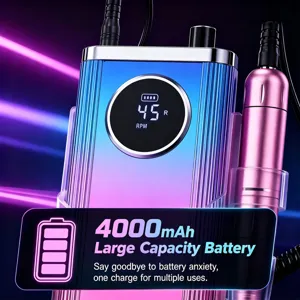 Professional portable nail drill 45000 RPM machine detail with 4000mAh battery capacity