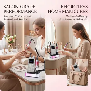 Professional rhinestone electric nail drill machine for salon and home manicure tool