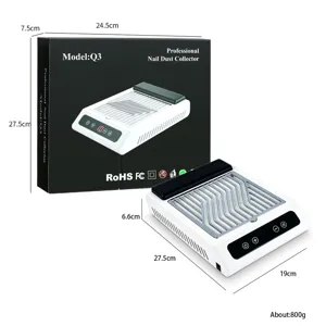 Dimensioni e peso dell'aspiratore professionale per polvere unghie 100W modello Q3.