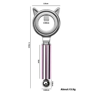 Detail view of cat ear magnetic nail tool with precise dimensions and 13.5g weight