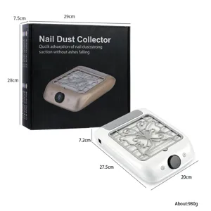 Abmessungen und Gewicht des Q5 Nagelsaugers inklusive der Originalverpackung.