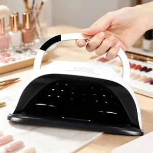 Close-up of portable UV/LED nail lamp S11 with handle design for nail art