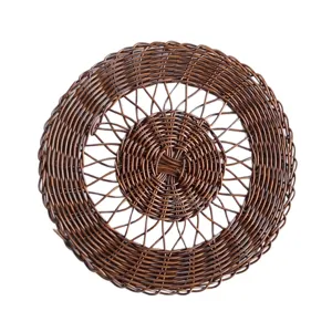 Plastik Rattan gewebte runde Wandbehang kreative Heimdekoration Wohnzimmer Hintergrund Wand-Dekor.