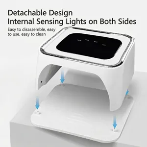 Detalle del diseño de base desmontable de la lámpara de uñas profesional con sensor