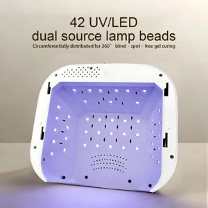Vista interna della lampada per unghie LED UV bianca con 42 perle a doppia sorgente