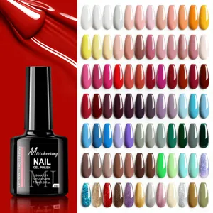 Nuancier complet de vernis à ongles gel avec 60 teintes vives et finis pailletés