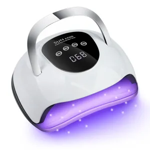 Professional SUN X9 MAX UV LED nail lamp with LCD display and portable handle design