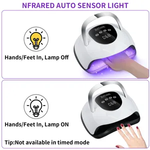 Smart infrared auto sensor feature on 220W UV LED nail lamp X9 Max for gel nails