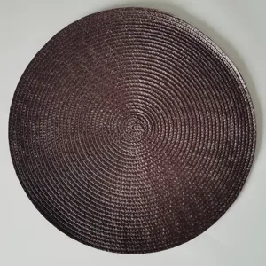 Tovaglietta rotonda in tessuto PP, lavabile termoresistente dettaglio per sala da pranzo.