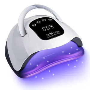 Professional detail view of X19Max 320W UV LED nail lamp with digital timer display