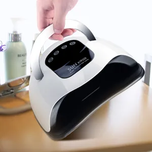 Professional X19Max 320W LED nail lamp featuring a portable handle and 4 timer settings.