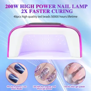 200W Hochleistungs-UV-LED-Nagellampe mit 48 hochwertigen Perlen und schneller Härtung