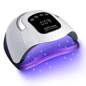 Professional high-power X19Max 320W UV LED nail lamp with a smart digital timer display