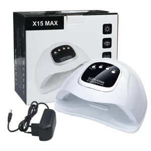 Professional SUN X15 MAX UV LED nail lamp with 66 LEDs, retail box and power adapter