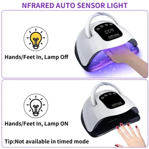 Detail view of the infrared auto sensor function of the X19Max 320W LED nail lamp.