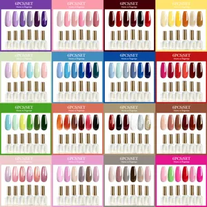 Professionele Gellak Set Langdurig UV LED Soak Off Gel Vernis Meerkleurig Effen Kleur Glitter Nagelkunst Manicure Set