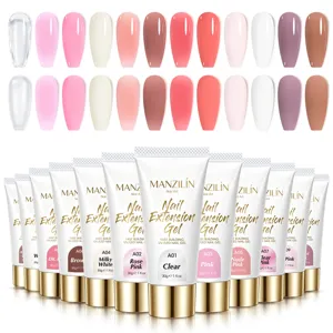 Poly Nail Gel For Extension Fast Building UV LED Soak Off Crystal Gel Nail Art For Professionals Women Daily Manicure