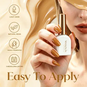 MANZILIN karamel gel nagellak met model voor eenvoudige applicatie