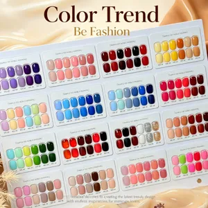 Professionele nagelgellak kleurenkaart displayset met verschillende levendige tinten