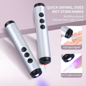 Portable multifunctional electric nail drill and UV drying lamp for professional manicure art