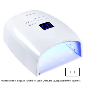 66W rechargeable UV LED nail lamp with US standard plug for gel polish curing