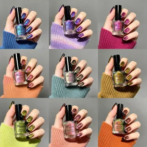 Smalto per Unghie Magnetico Misscheering Occhio di Gatto Polarizzato Iridescente Gel per Nail Art a Lunga Durata Manicure