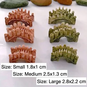 Assorted miniature resin arch bridges for moss micro-landscape decoration, multiple sizes