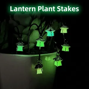 Mini lanterna luminosa paletto per piante in resina decorazione succulenta ornamento paesaggio