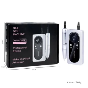 Professional portable electric nail drill machine with digital display and 45000 RPM capacity