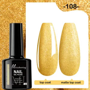 Vernis à ongles pailleté doré Misscheering avec effets de finition brillant et mat
