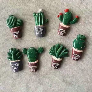 Mini Resin Cactus Potted Plant Succulent Figurine Synthetic Resin DIY Craft Phone Case Material Home Decor
