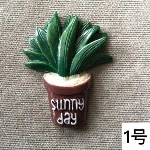 Resin succulent potted plant DIY craft accessory, miniature green plant figurine for decor.