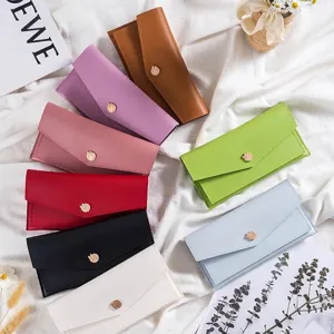 Élégants portefeuilles longs enveloppe minces pour femmes en plusieurs couleurs.