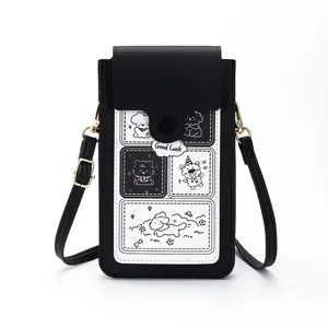 Sac de téléphone portable mignon pour femmes avec fenêtre tactile et bandoulière