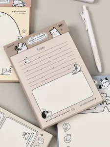 Blocco note gatto carino B6 blocco appunti strappabile cancelleria studente con penna animale