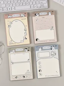 Primo piano dettagliato di simpatici blocchetti per appunti di gatti con pagine a righe.