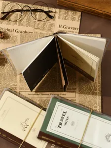Travelers vintage notebook set with portable 32K design for daily planning and journal writing.