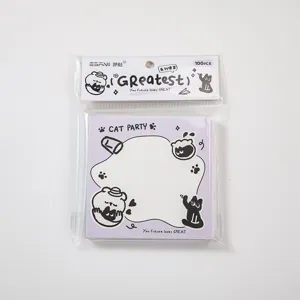 Blocco note adesivi carini a tema gatto 100 pz blocco note portatile per pianificazione