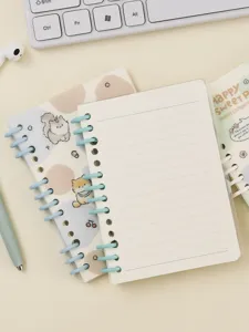 Cute mini kawaii spiral notebook A6 A7 pocket student notepad with cute cat illustrations.