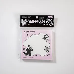 Simpatici blocchetti note adesivi gatto festa strappabili 100 fogli cancelleria design