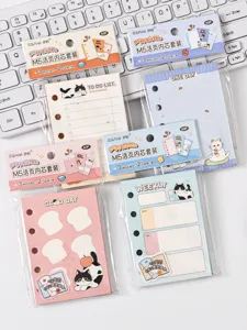 Cute cat M5 loose leaf refill set, multi format planner paper, portable cute stationery inserts.
