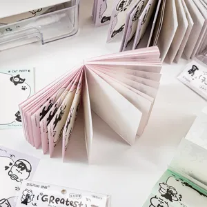 Blocco note strappabile pagine colorate note adesive portatili design carino cancelleria