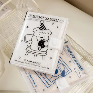 Schattig pluchenotitieboekje met hoes en lief puppy-ontwerp voor dagelijks schrijven en notities.